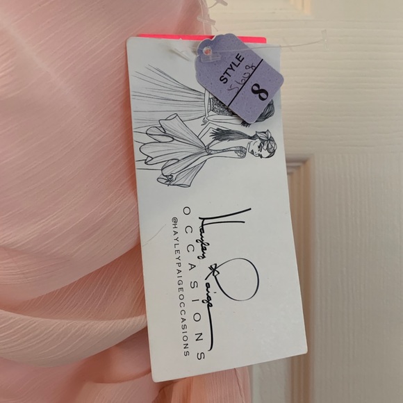 Blush Pink Hayley Paige Bridesmaid Dress | Formal Dress | Size 8 - Picture 3 of 6